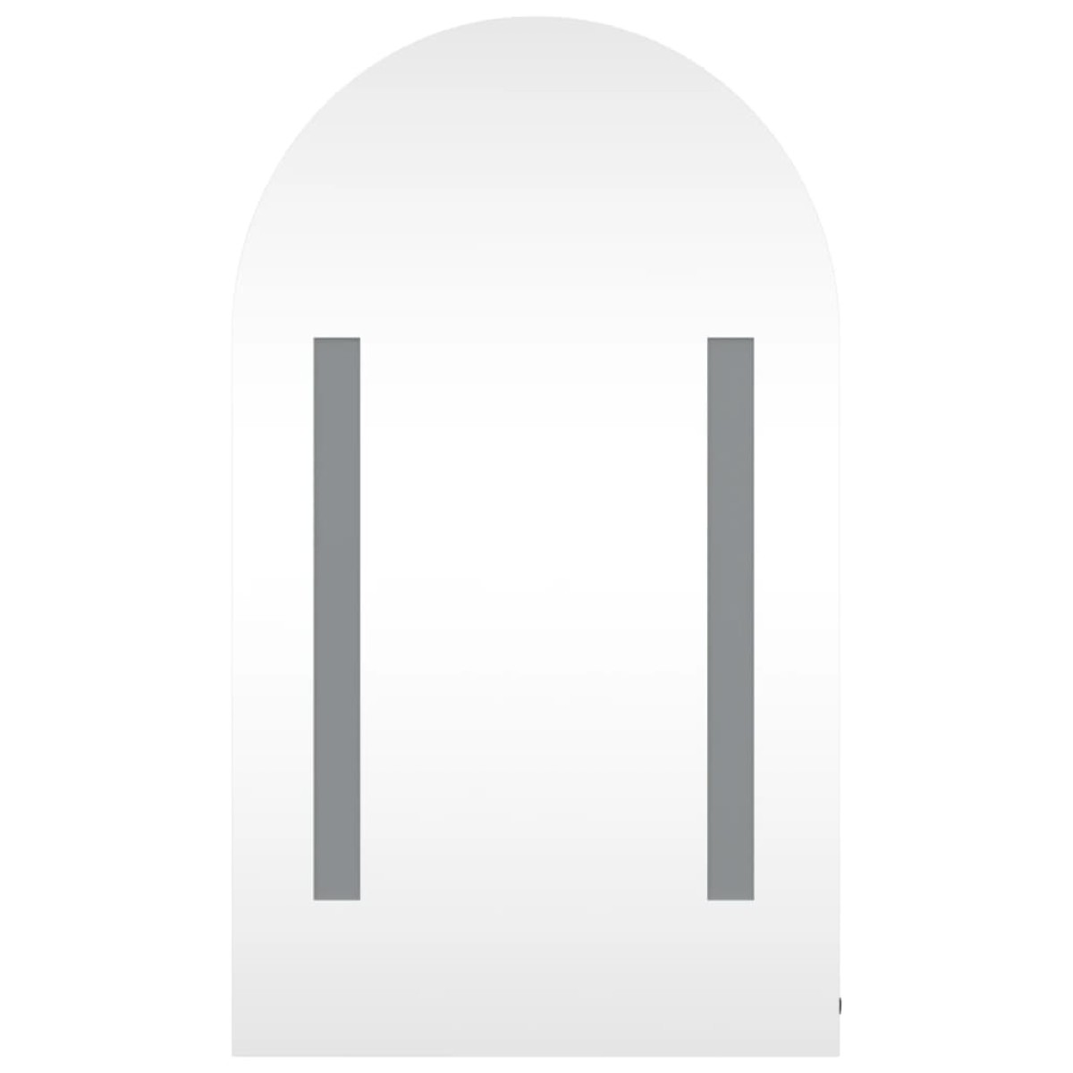 vidaXL Καθρέφτης Μπάνιου με Ντουλάπι & LED Αψίδα Γκρι 42x13x70 εκ.