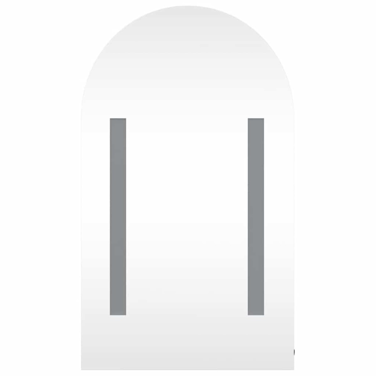 vidaXL Καθρέφτης Μπάνιου με Ντουλάπι & LED Αψίδα Μαύρο 42x13x70 εκ.