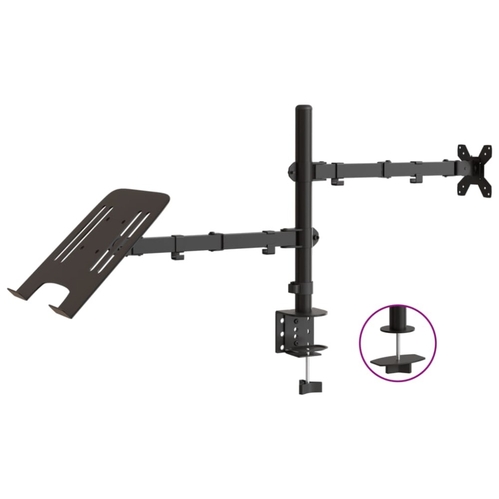 vidaXL Βάση Οθόνης VESA Μαύρη 75/100 χιλ. από Ατσάλι