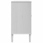vidaXL Μπουφές SENJA Λευκό / Ρατάν 112 x 40 x 80 εκ. Μασίφ Ξύλο Πεύκου