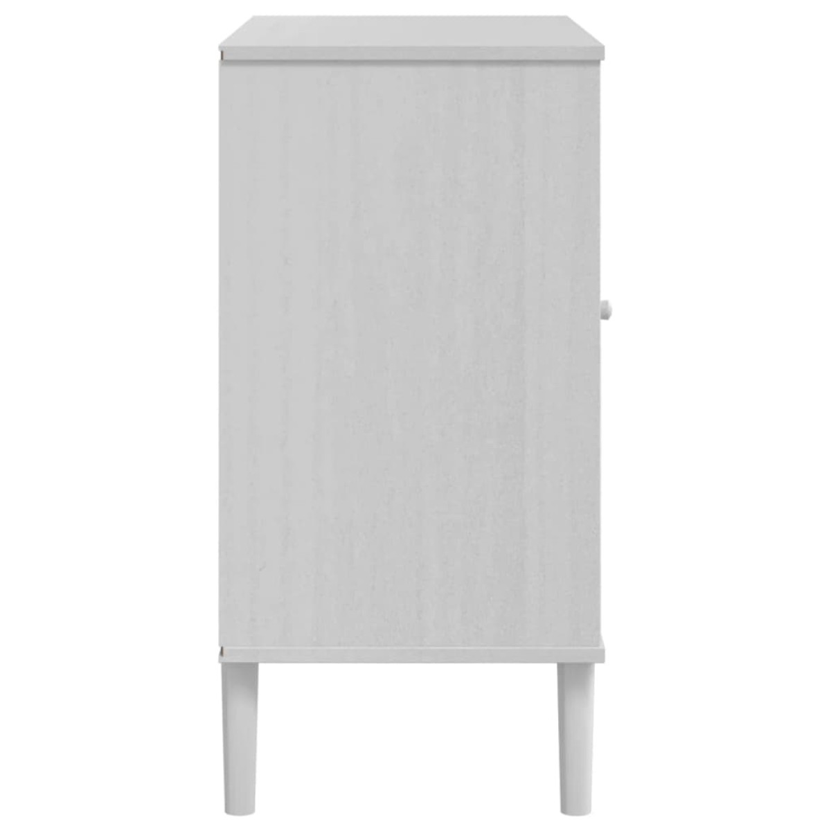 vidaXL Ντουλάπι SENJA Λευκό / Όψη Ρατάν 80x40x80 εκ. Μασίφ Ξύλο Πεύκου