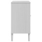 vidaXL Ντουλάπι SENJA Λευκό / Όψη Ρατάν 80x40x80 εκ. Μασίφ Ξύλο Πεύκου