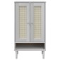 vidaXL Παπουτσοθήκη SENJA Λευκή / Ρατάν 59,5 x 35 x 107 εκ. Μασίφ Ξύλο