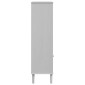 vidaXL Βιβλιοθήκη SENJA Λευκή/Όψη Ρατάν 90x35x130 εκ Μασίφ Ξύλο Πεύκου