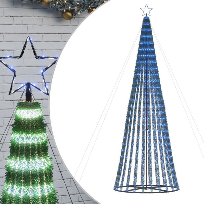 vidaXL Χριστουγεννιάτικο δέντρο LED 688 LED μπλε 300 εκ.