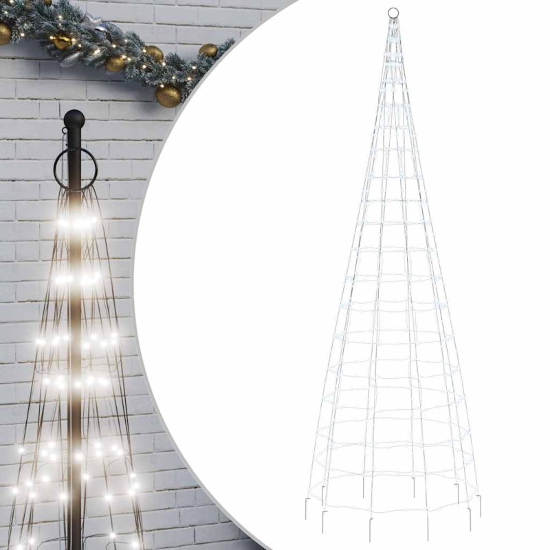 vidaXL Χριστουγεννιάτικο δέντρο LED 550 LED Ψυχρό Λευκό 300 εκ.