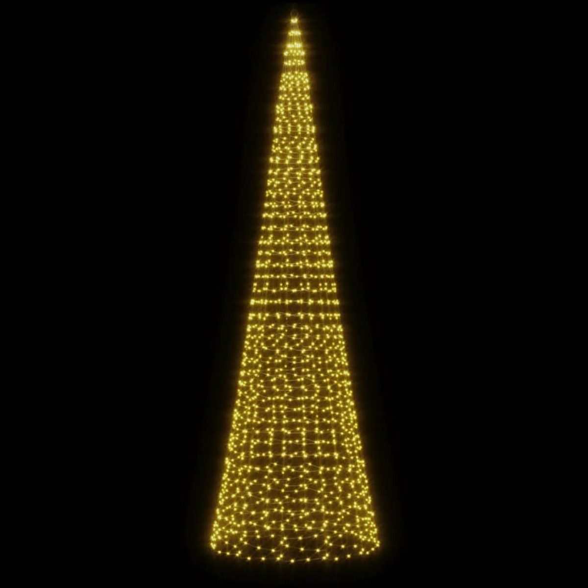 vidaXL Φωτιστικό Χριστουγεννιάτικο Δέντρο 1534 LED Θερμό Λευκό 500 εκ.