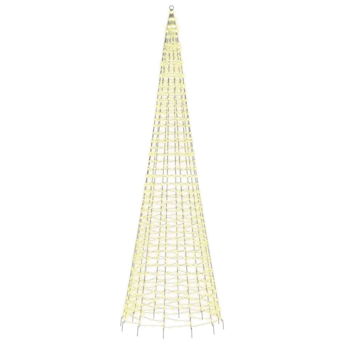 vidaXL Φωτιστικό Χριστουγεννιάτικο Δέντρο 1534 LED Θερμό Λευκό 500 εκ.