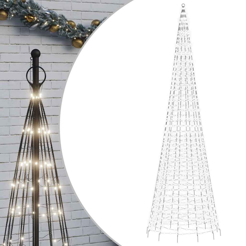 vidaXL Χριστουγεννιάτικο δέντρο LED 1534 LED Ψυχρό Λευκό 500 εκ.