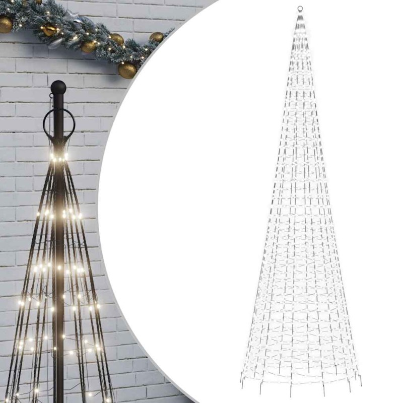 vidaXL Χριστουγεννιάτικο δέντρο LED 1534 LED Ψυχρό Λευκό 500 εκ.