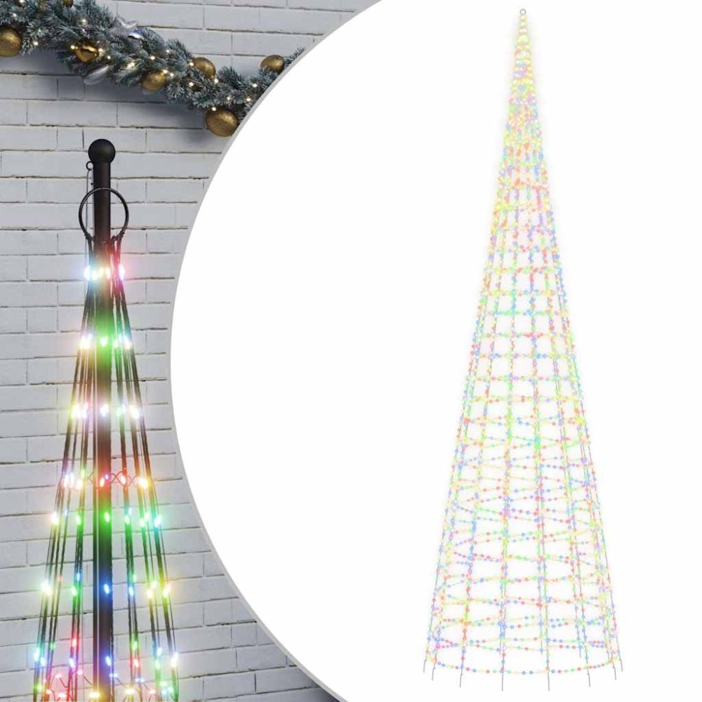 vidaXL Χριστουγεννιάτικο δέντρο LED 3000 LED Πολύχρωμα LED 800 εκ.