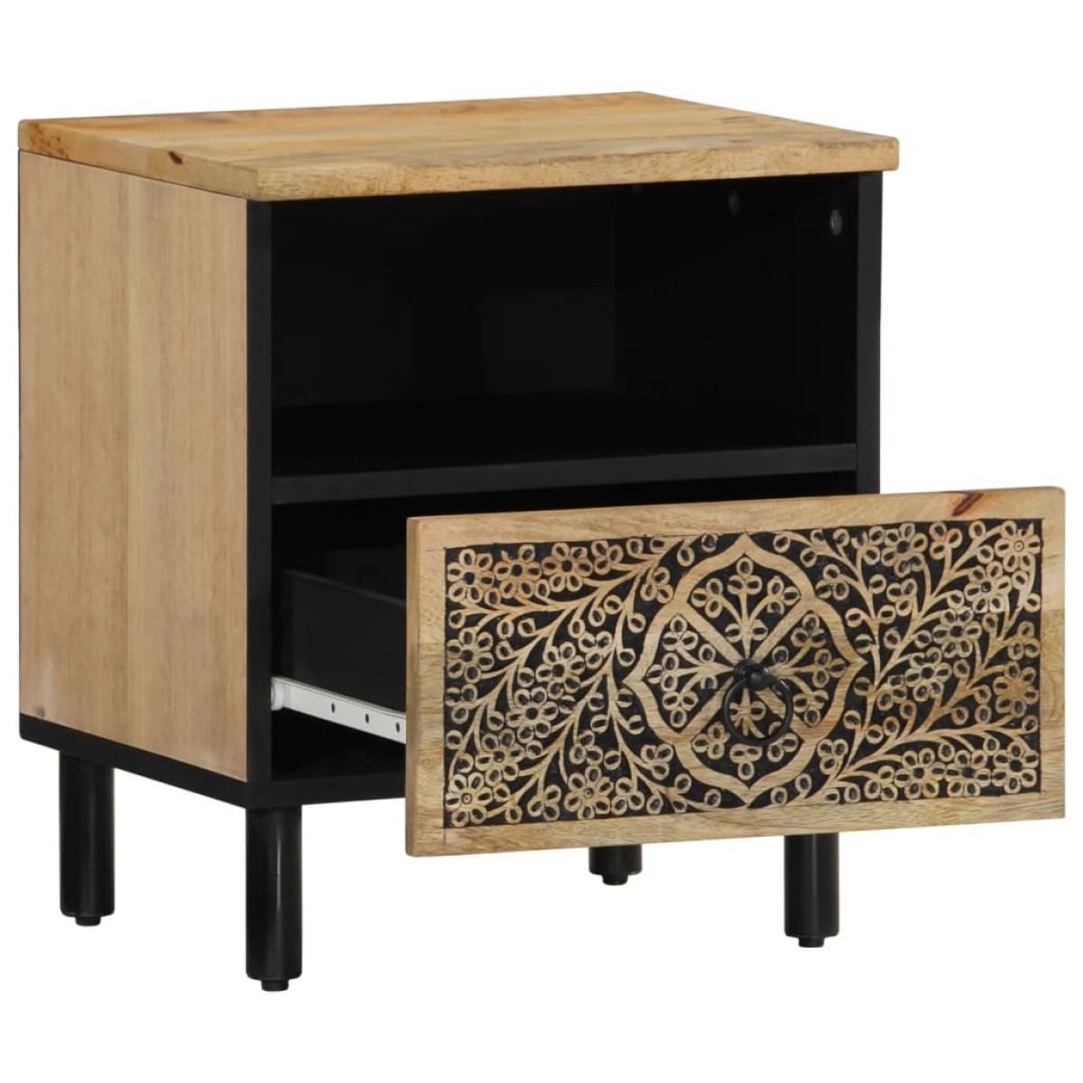 vidaXL Κομοδίνα 2 τεμ. 40 x 33 x 46 εκ. από Μασίφ Ξύλο Μάνγκο