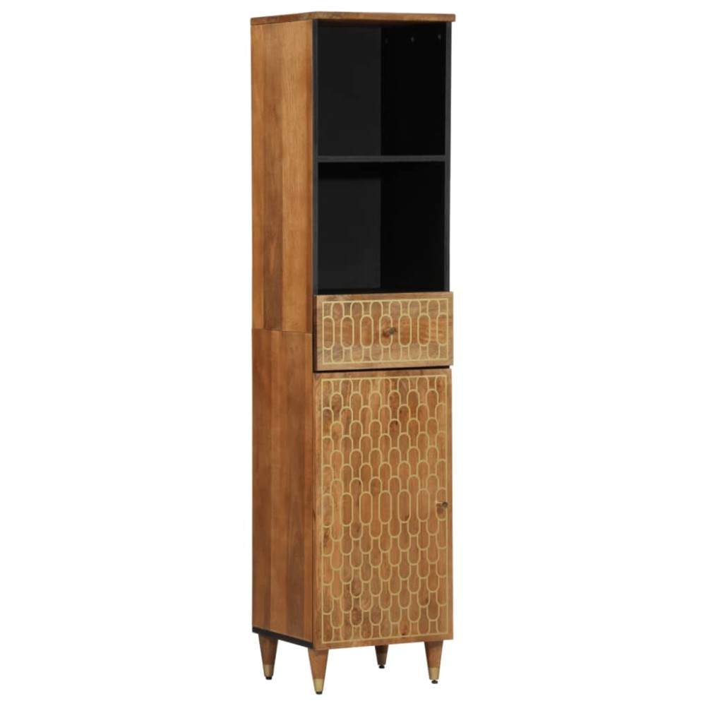 vidaXL Ντουλάπι Μπάνιου 38 x 33 x 160 εκ. από Μασίφ Ξύλο Μάνγκο