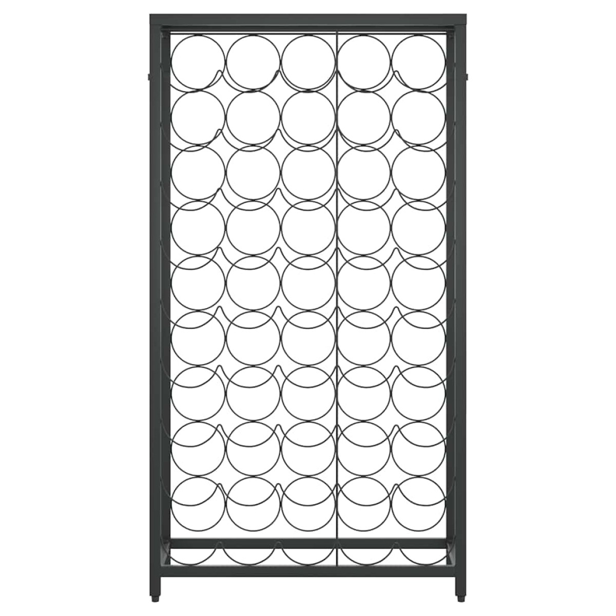 vidaXL Ραφιέρα Κρασιών 45 Μπουκ. Μαύρη 54x18x100εκ Σφυρήλατο Σίδερο