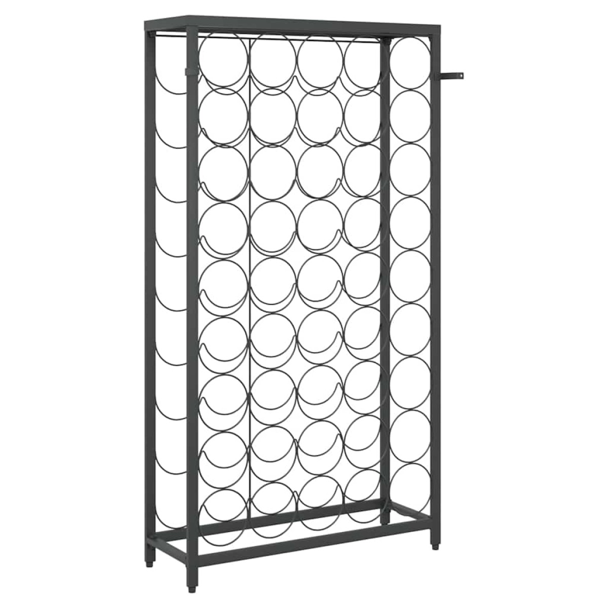 vidaXL Ραφιέρα Κρασιών 45 Μπουκ. Μαύρη 54x18x100εκ Σφυρήλατο Σίδερο
