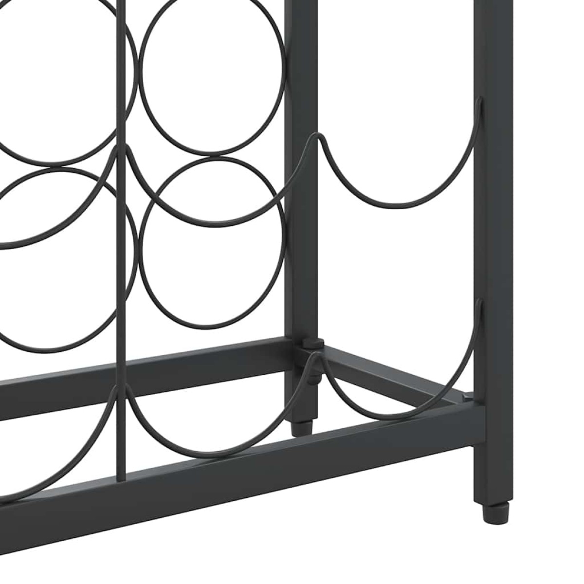 vidaXL Ραφιέρα Κρασιών 45 Μπουκ. Μαύρη 54x18x100εκ Σφυρήλατο Σίδερο