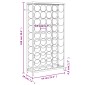 vidaXL Ραφιέρα Κρασιών 45 Μπουκ. Μαύρη 54x18x100εκ Σφυρήλατο Σίδερο