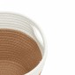 vidaXL Καλάθια Αποθήκευσης 2 Τεμ. Καφέ/Λευκό Ø24 x 18 εκ. Βαμβακερά