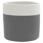 vidaXL Καλάθια Αποθήκευσης 2 τεμ. Γκρι/Λευκό Ø28 x 28 εκ. Βαμβακερά