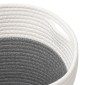 vidaXL Καλάθια Αποθήκευσης 2 τεμ. Γκρι/Λευκό Ø28 x 28 εκ. Βαμβακερά