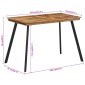 vidaXL Τραπεζαρία 120 x 62 x 76 εκ. από Μασίφ Ξύλο Teak