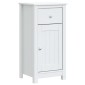 vidaXL Ντουλάπι Μπάνιου BERG Λευκό 40 x 34 x 80 εκ. Μασίφ Ξύλο Πεύκου
