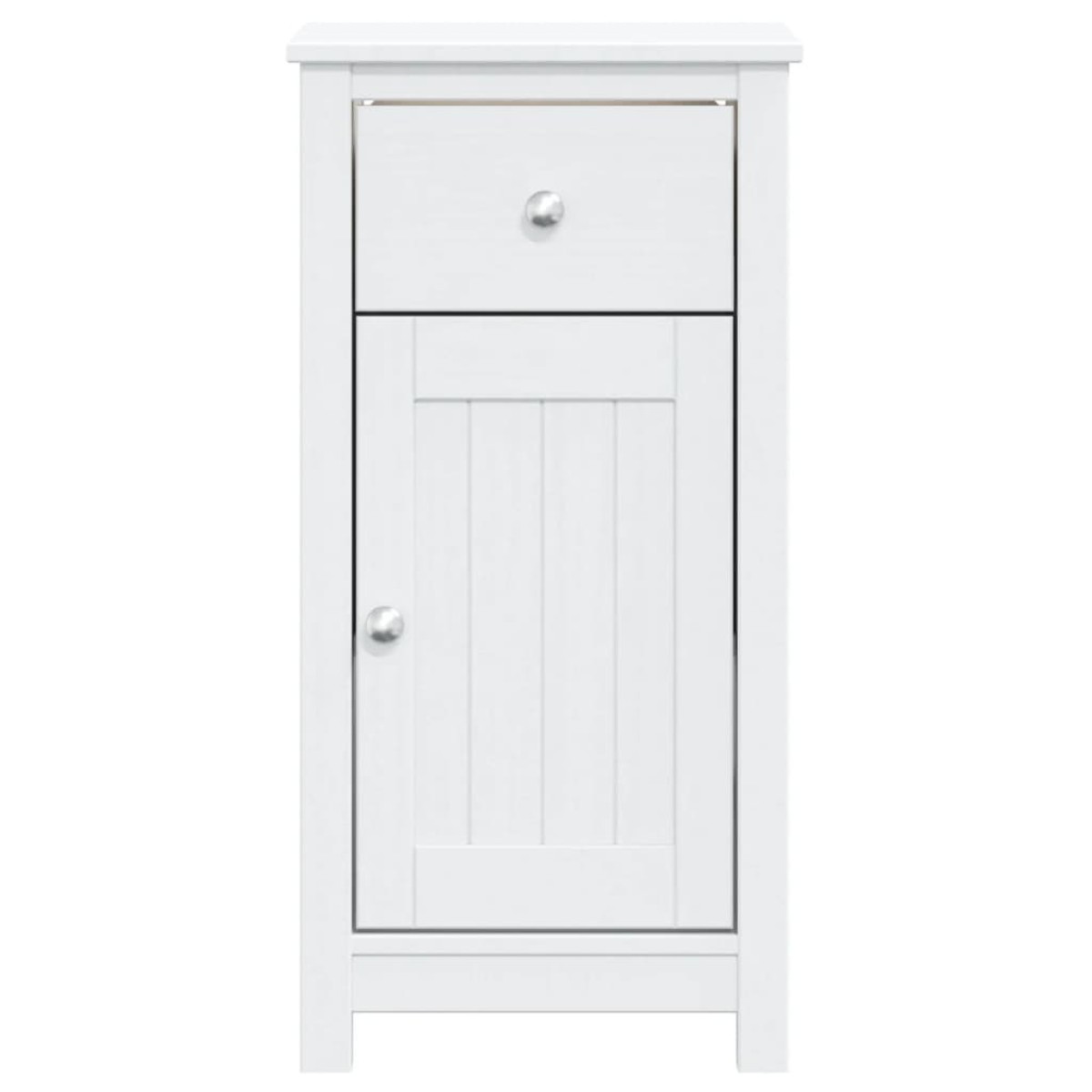 vidaXL Ντουλάπι Μπάνιου BERG Λευκό 40 x 34 x 80 εκ. Μασίφ Ξύλο Πεύκου