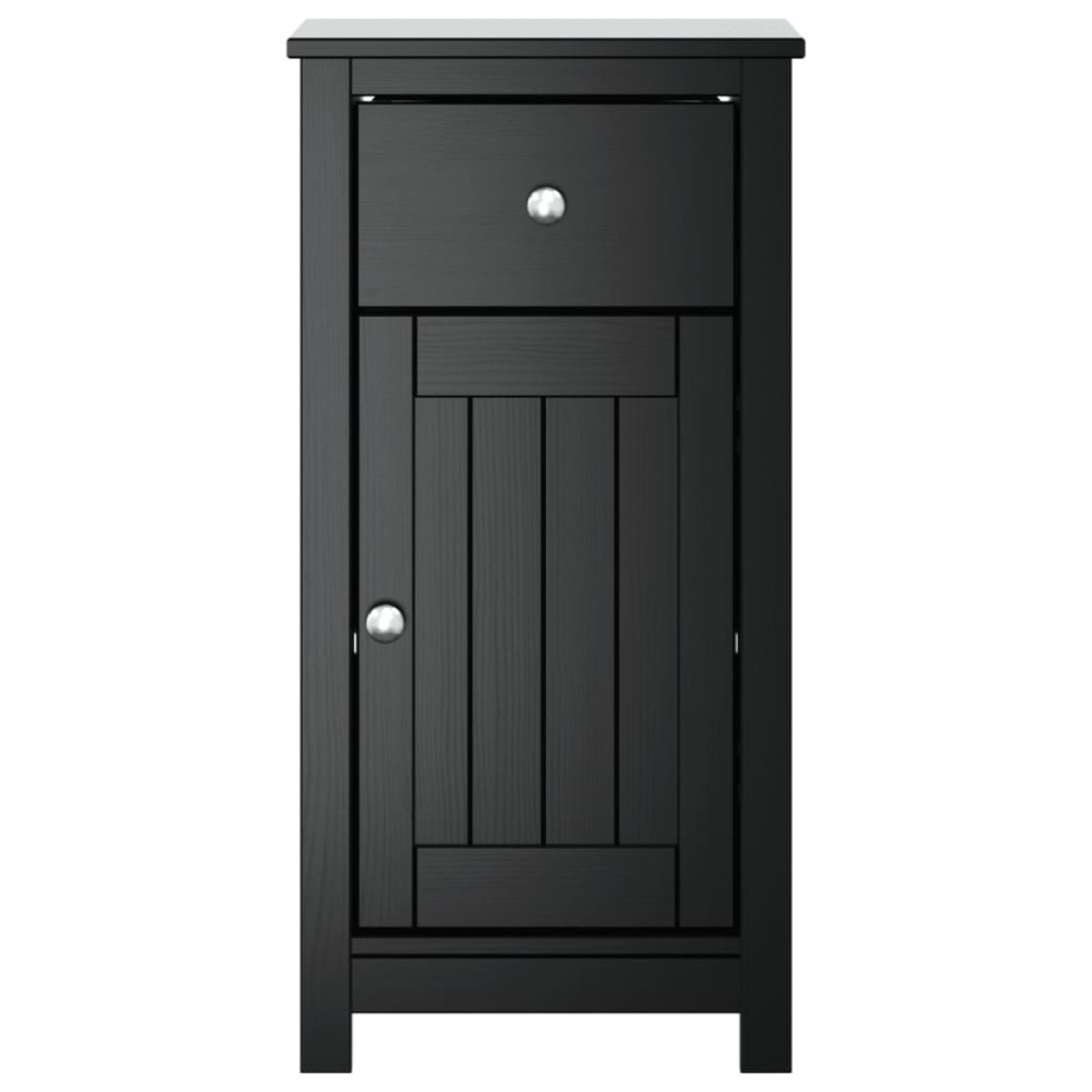 vidaXL Ντουλάπι Μπάνιου BERG Μαύρο 40 x 34 x 80 εκ. Μασίφ Ξύλο Πεύκου