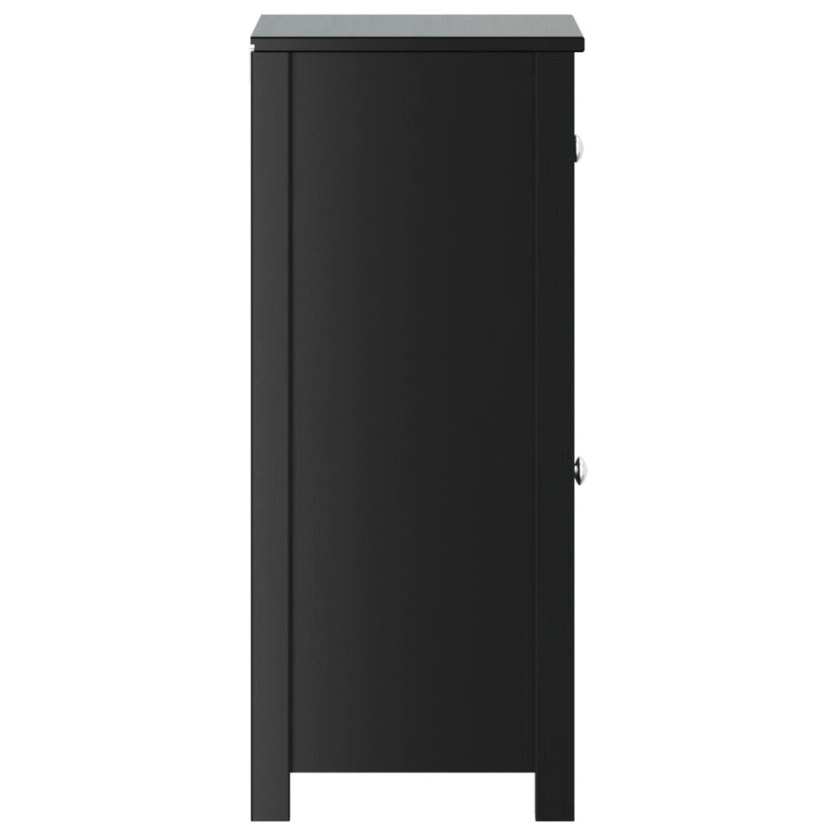 vidaXL Ντουλάπι Μπάνιου BERG Μαύρο 40 x 34 x 80 εκ. Μασίφ Ξύλο Πεύκου