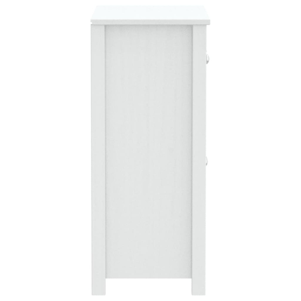 vidaXL Ντουλάπι Μπάνιου BERG Λευκό 69,5x34x80 εκ. Μασίφ Ξύλο Πεύκου