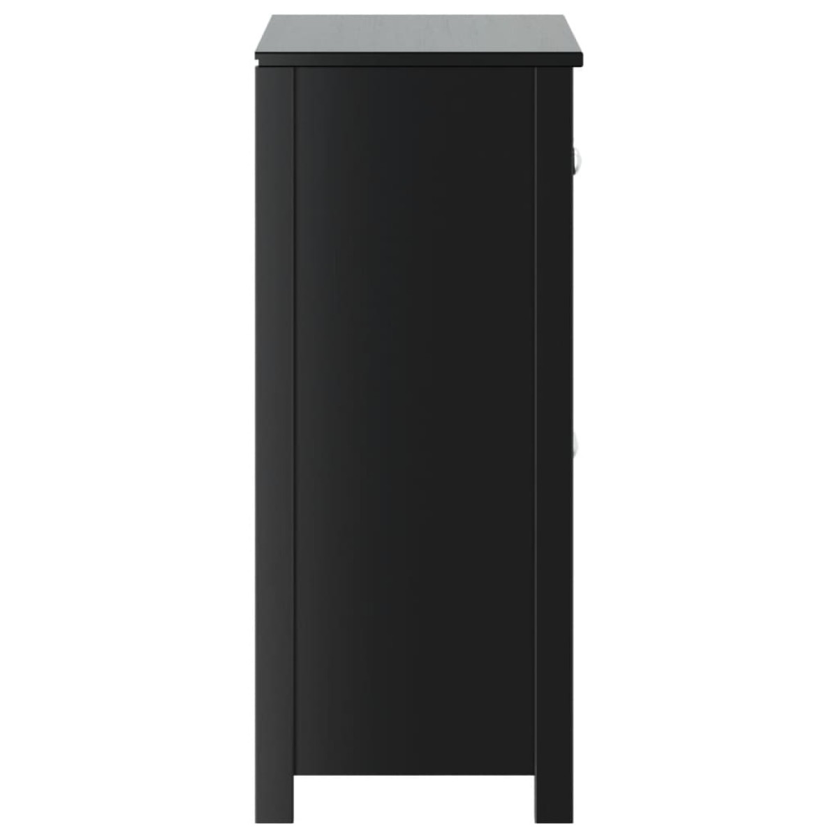 vidaXL Ντουλάπι Μπάνιου BERG Μαύρο 69,5x34x80 εκ. Μασίφ Ξύλο Πεύκου