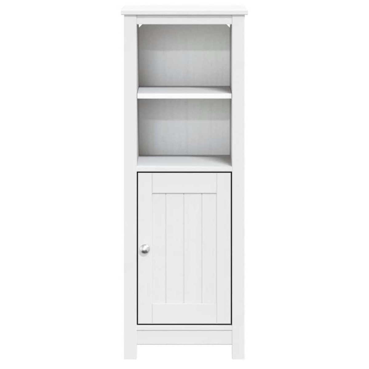 vidaXL Ντουλάπι Μπάνιου BERG Λευκό 40 x 34 x 110 εκ. Μασίφ Ξύλο Πεύκου