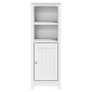 vidaXL Ντουλάπι Μπάνιου BERG Λευκό 40 x 34 x 110 εκ. Μασίφ Ξύλο Πεύκου
