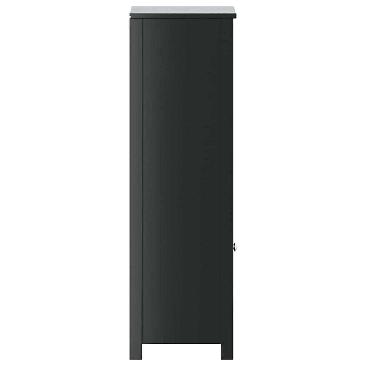 vidaXL Ντουλάπι Μπάνιου BERG Μαύρο 40 x 34 x 110 εκ. Μασίφ Ξύλο Πεύκου