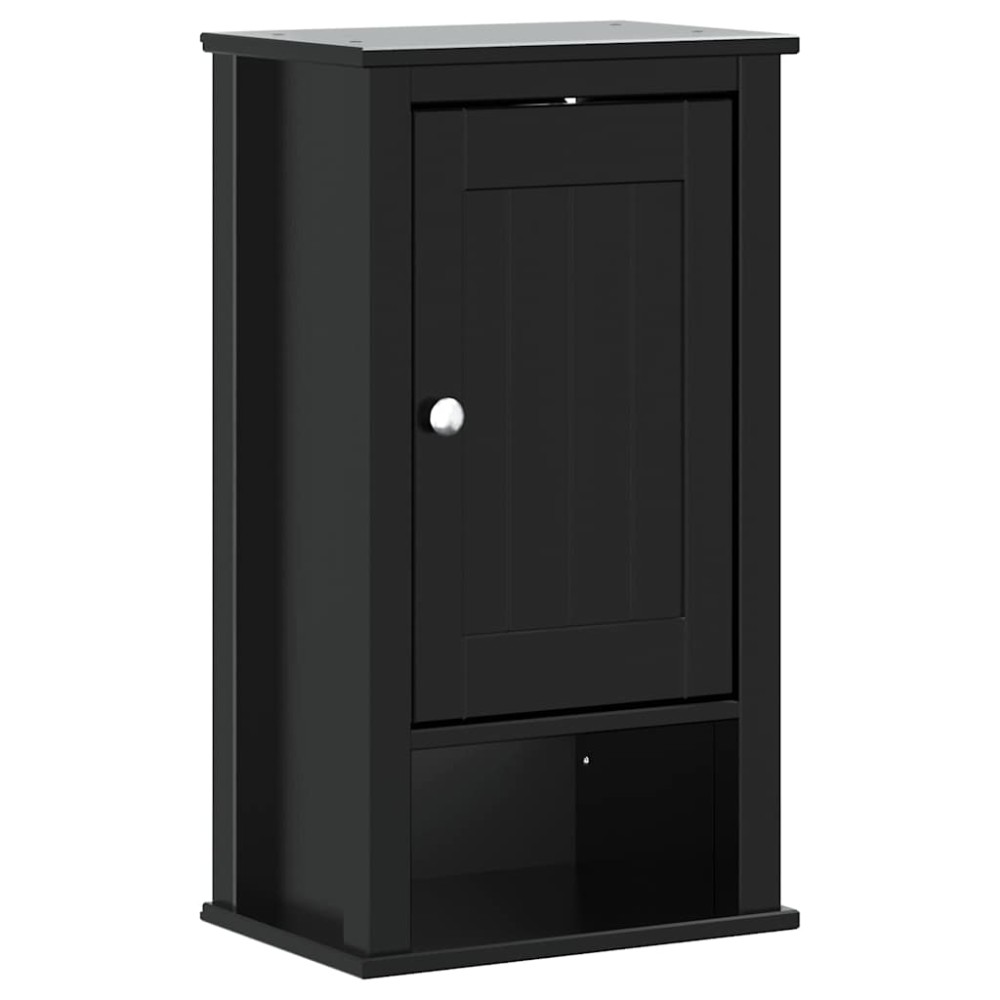 vidaXL Ντουλάπι Μπάνιου Επιτοίχιο BERG Μαύρο 40x27x71,5 εκ Μασίφ Πεύκο