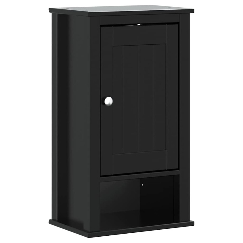 vidaXL Ντουλάπι Μπάνιου Επιτοίχιο BERG Μαύρο 40x27x71,5 εκ Μασίφ Πεύκο