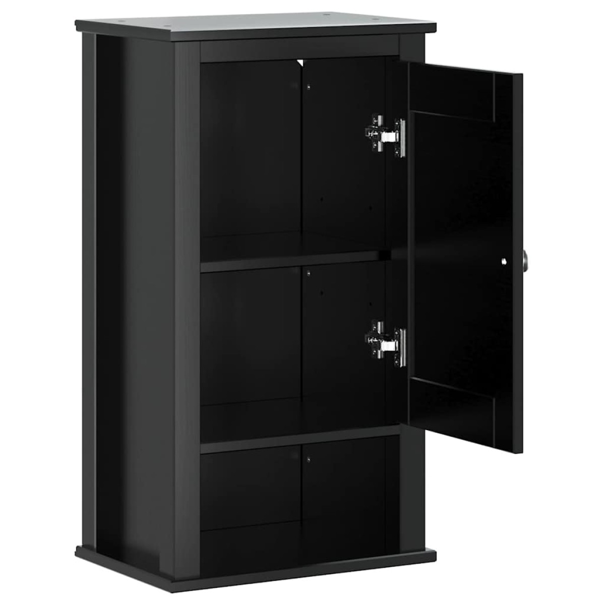 vidaXL Ντουλάπι Μπάνιου Επιτοίχιο BERG Μαύρο 40x27x71,5 εκ Μασίφ Πεύκο