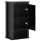 vidaXL Ντουλάπι Μπάνιου Επιτοίχιο BERG Μαύρο 40x27x71,5 εκ Μασίφ Πεύκο