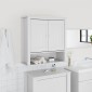 vidaXL Ντουλάπι Μπάνιου Επιτοίχιο BERG Λευκό 69,5x27x71,5εκ Μασίφ Ξύλο
