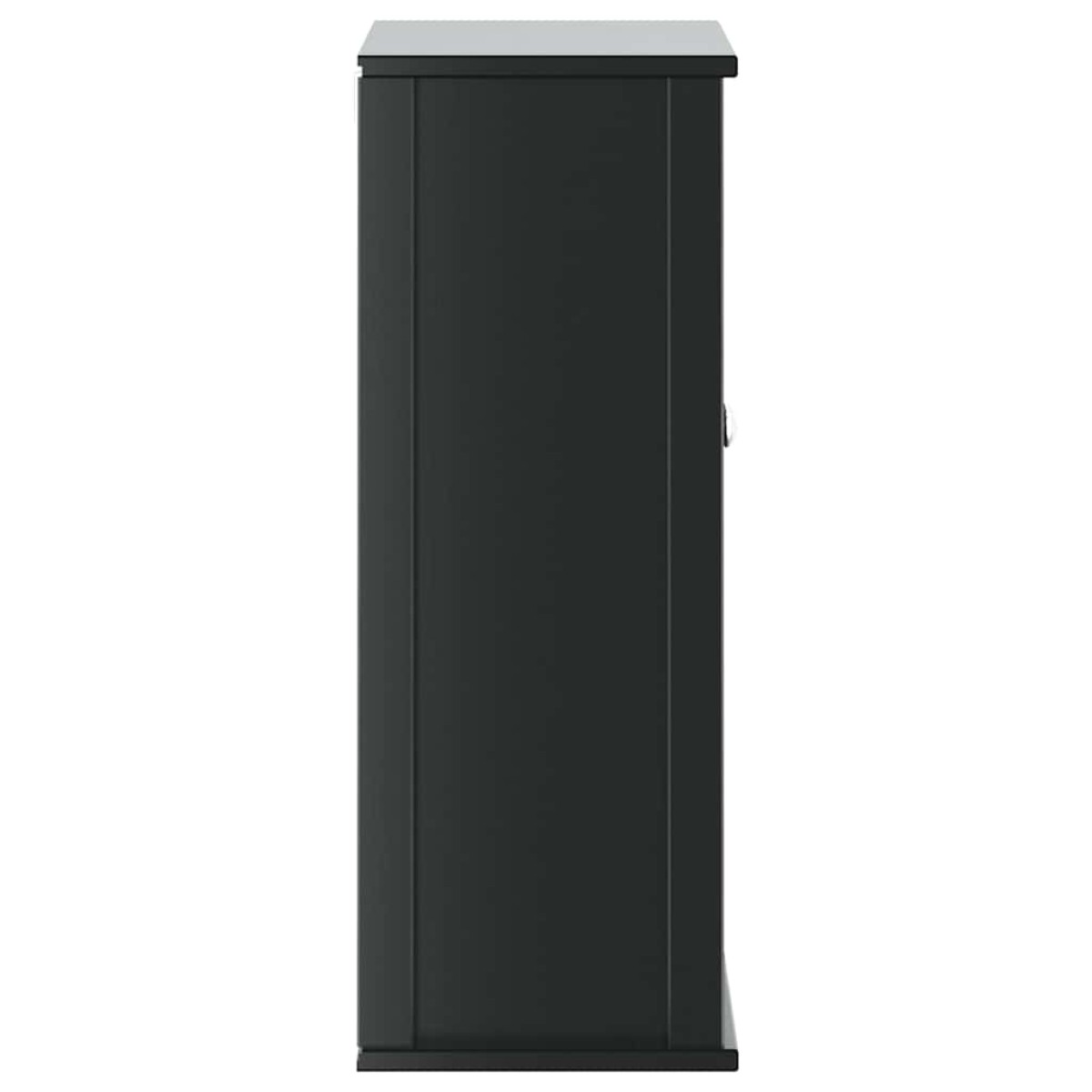vidaXL Ντουλάπι Μπάνιου Επιτοίχιο BERG Μαύρο 69,5x27x71,5εκ Μασίφ Ξύλο