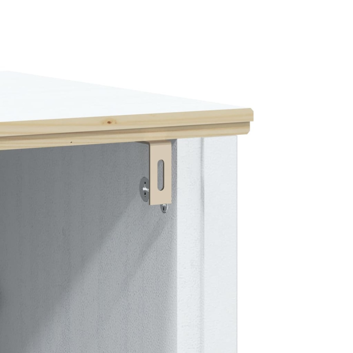 vidaXL Ντουλάπι Νιπτήρα BERG Λευκό 60 x 34 x 59 εκ. Μασίφ Ξύλο Πεύκου