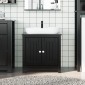 vidaXL Ντουλάπι Νιπτήρα BERG Μαύρο 60 x 34 x 59 εκ. Μασίφ Ξύλο Πεύκου