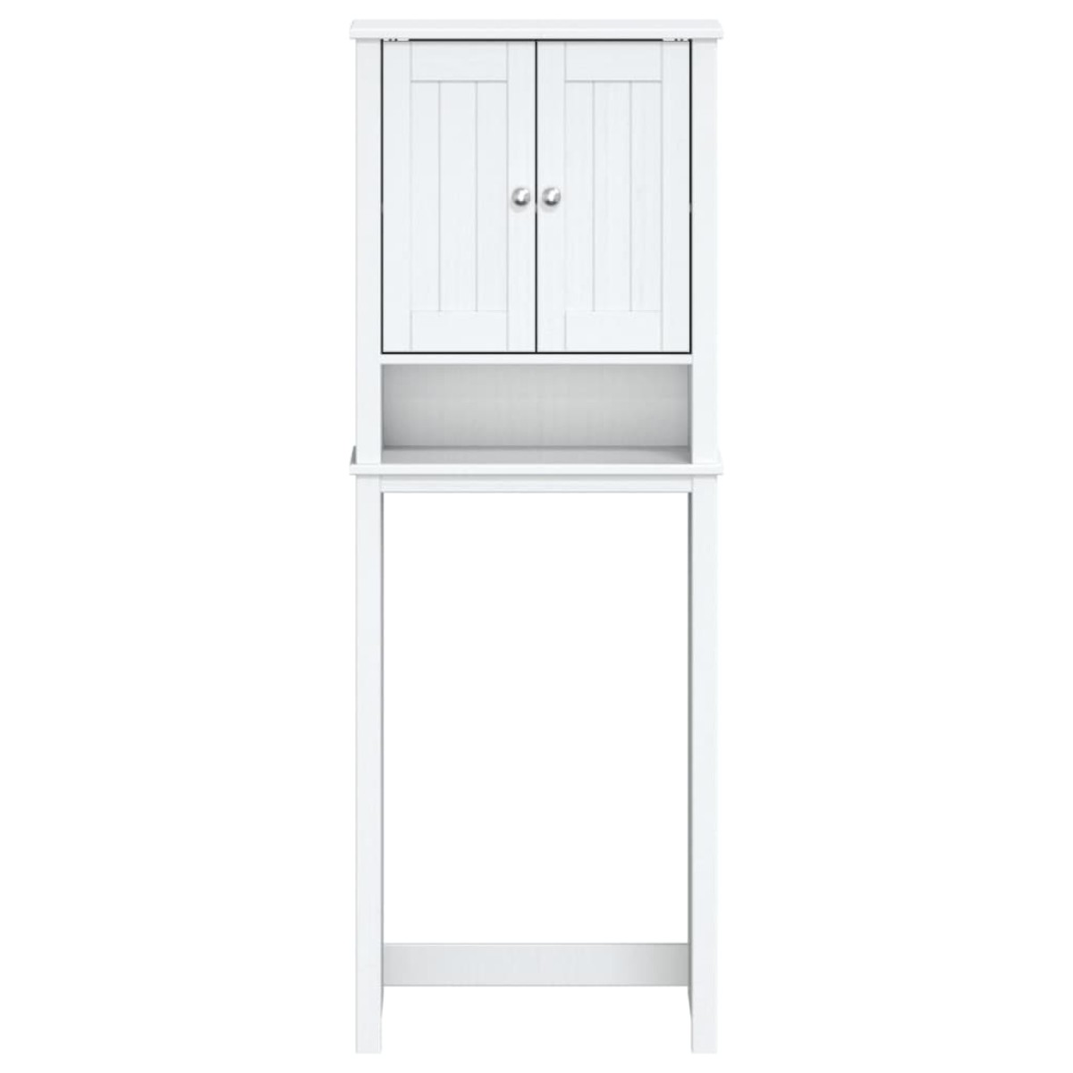 vidaXL Ντουλάπι Τουαλέτας BERG Λευκό 60 x 27 x 164,5 εκ. Μασίφ Ξύλο