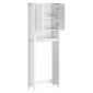 vidaXL Ντουλάπι Τουαλέτας BERG Λευκό 60 x 27 x 164,5 εκ. Μασίφ Ξύλο