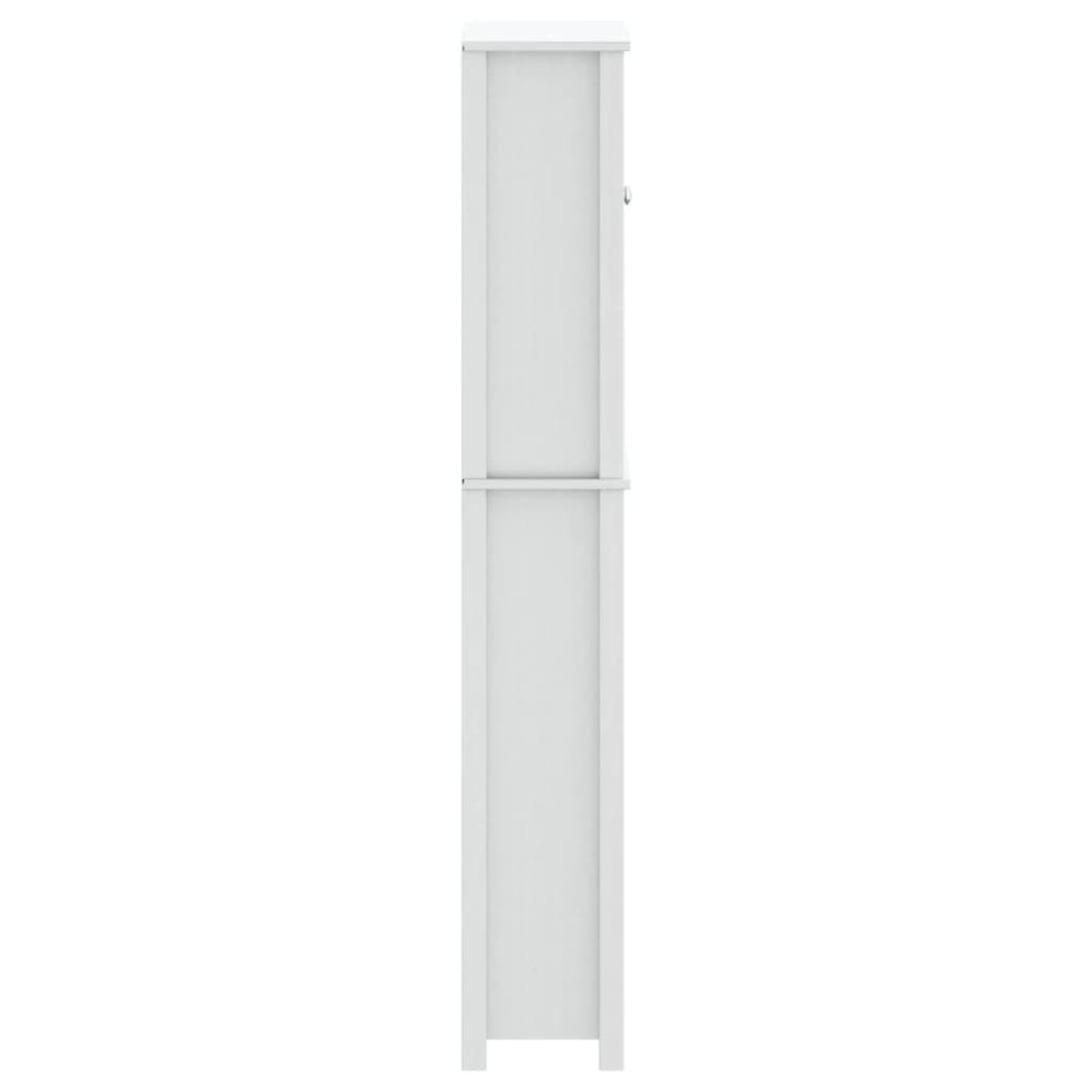 vidaXL Ντουλάπι Τουαλέτας BERG Λευκό 60 x 27 x 164,5 εκ. Μασίφ Ξύλο