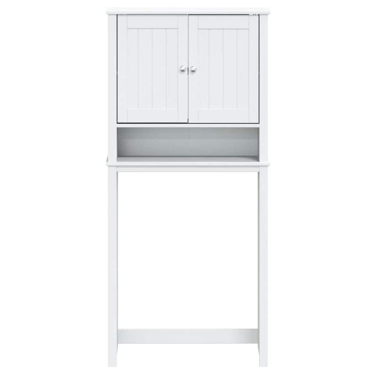 vidaXL Ντουλάπι Πλυντηρίου BERG Λευκό 76x27x164,5 εκ. από Μασίφ Ξύλο