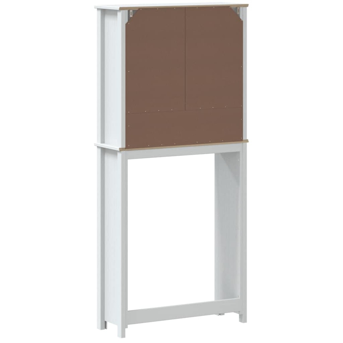 vidaXL Ντουλάπι Πλυντηρίου BERG Λευκό 76x27x164,5 εκ. από Μασίφ Ξύλο