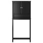 vidaXL Ντουλάπι Πλυντηρίου BERG Μαύρο 76x27x164,5 εκ. από Μασίφ Ξύλο