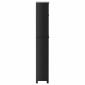 vidaXL Ντουλάπι Πλυντηρίου BERG Μαύρο 76x27x164,5 εκ. από Μασίφ Ξύλο