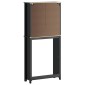vidaXL Ντουλάπι Πλυντηρίου BERG Μαύρο 76x27x164,5 εκ. από Μασίφ Ξύλο